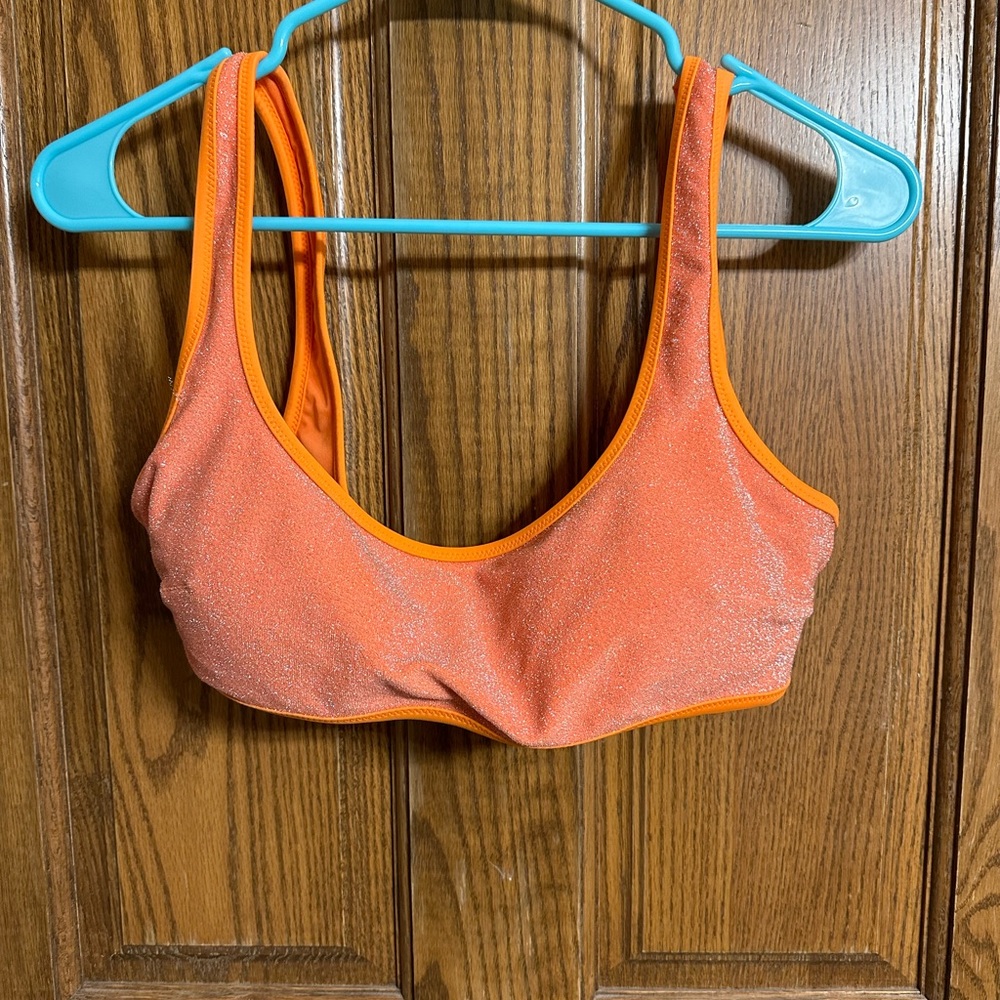 Aerie scoop shimmer bikini top